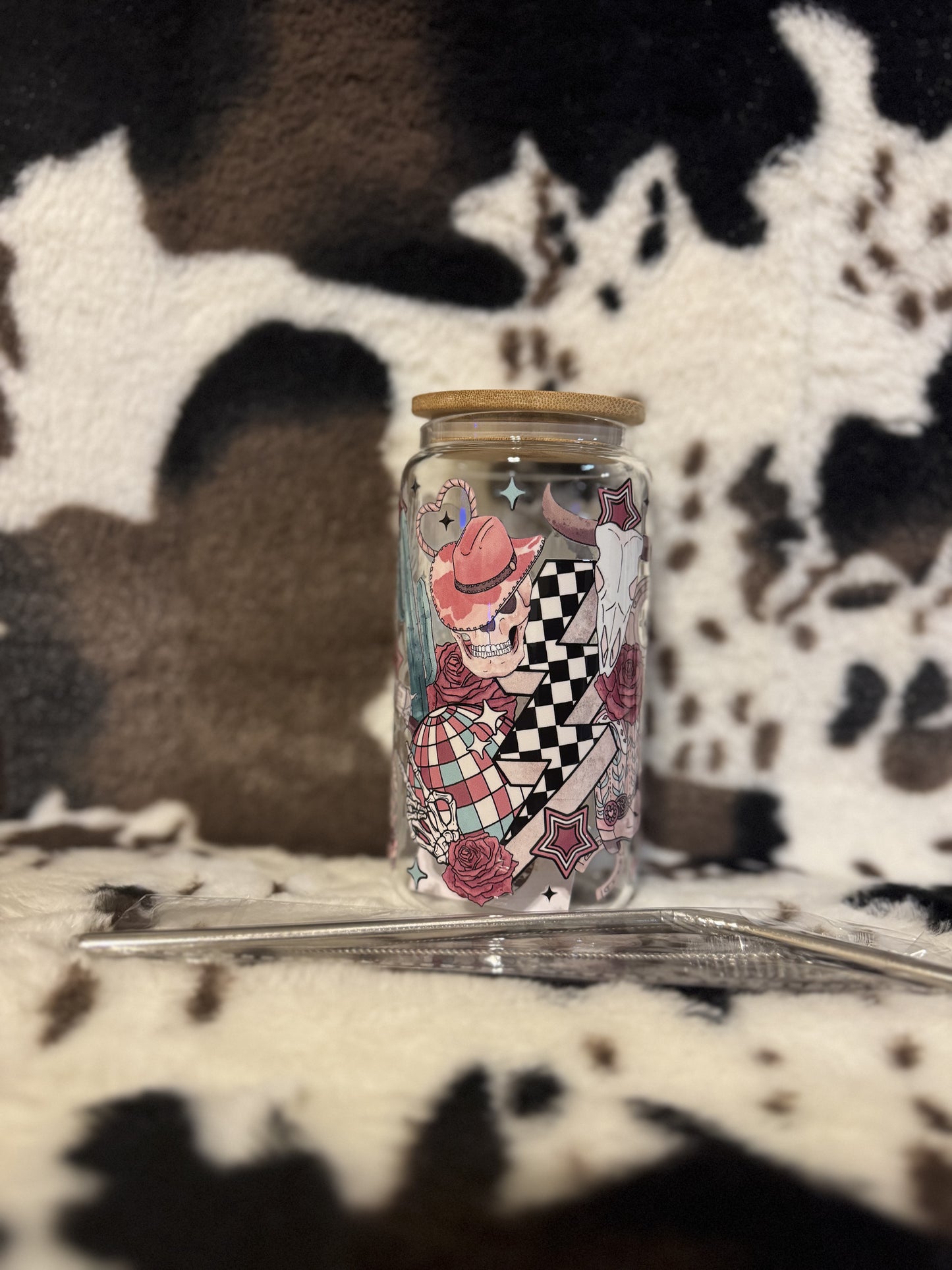 Retro Western Glass Tumbler